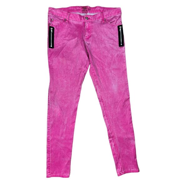 TRIPP NYC DAANG GOODMAN pants womens 15 pink zipper pockets Goth Steampunk - Picture 1 of 8